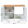 Kitchenette 230 cm contemporaine blanc/chêne Mylena