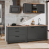 Kitchenette 230 cm contemporaine chêne/anthracite Mylena