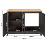 Kitchenette 230 cm contemporaine chêne/anthracite Mylena