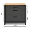 Kitchenette 230 cm contemporaine chêne/anthracite Mylena