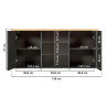Kitchenette 230 cm contemporaine chêne/anthracite Mylena