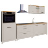 Bloc cuisine 300 cm contemporain chêne/cachemire Mylena