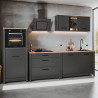 Bloc cuisine 300 cm contemporain chêne/anthracite Mylena