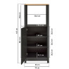Bloc cuisine 300 cm contemporain chêne/anthracite Mylena
