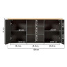Bloc cuisine 300 cm contemporain chêne/anthracite Mylena