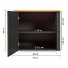 Bloc cuisine 5 éléments contemporain chêne/anthracite Mylena