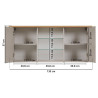 Cuisine complète contemporaine 370 cm chêne/cachemire Mylena