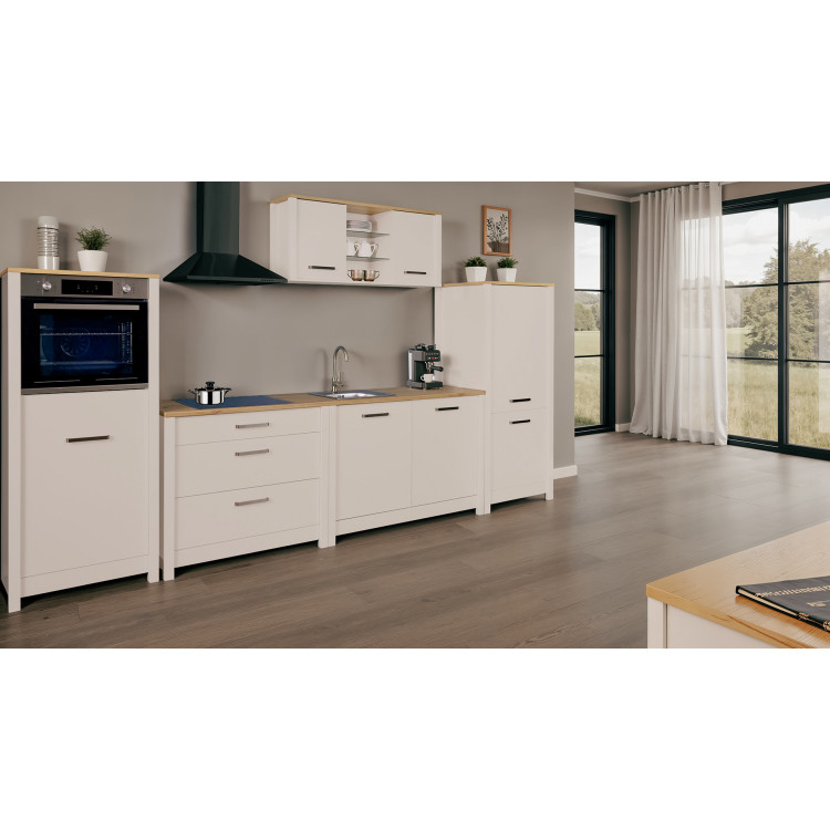 Cuisine complète contemporaine 370 cm chêne/cachemire Mylena