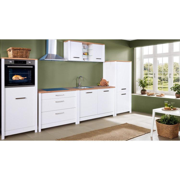 Cuisine complète contemporaine 370 cm blanc/chêne Mylena