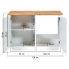 Cuisine complète contemporaine 370 cm blanc/chêne Mylena