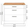 Cuisine complète contemporaine 370 cm blanc/chêne Mylena