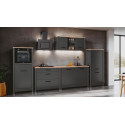Cuisine compl&egrave;te contemporaine 370 cm ch&ecirc;ne/anthracite Mylena