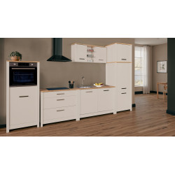 Cuisine complète contemporaine 6 éléments chêne/cachemire Mylena
