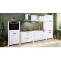 Cuisine compl&egrave;te contemporaine 6 &eacute;l&eacute;ments blanc/ch&ecirc;ne Mylena
