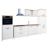 Cuisine complète contemporaine 6 éléments blanc/chêne Mylena