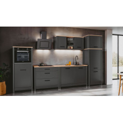 Cuisine complète contemporaine 6 éléments chêne/anthracite Mylena
