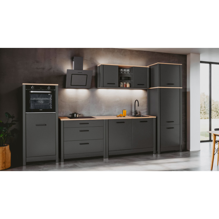 Cuisine complète contemporaine 6 éléments chêne/anthracite Mylena