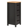 Meuble bas de salle de bain moderne anthracite/chêne Venitia