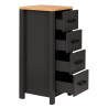 Meuble bas de salle de bain moderne anthracite/chêne Venitia