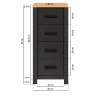 Meuble bas de salle de bain moderne anthracite/chêne Venitia