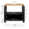 Ensemble salle de bain moderne 2 éléments anthracite/chêne Venitia