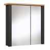 Ensemble salle de bain moderne 3 éléments anthracite/chêne Venitia