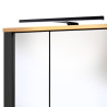 Ensemble salle de bain moderne 3 éléments anthracite/chêne Venitia