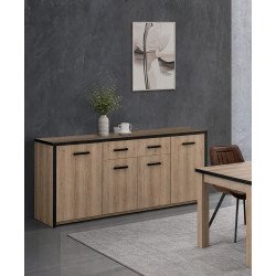 Buffet/bahut contemporain 210 cm chêne summer Cevoria