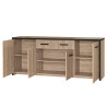 Buffet/bahut contemporain 210 cm chêne summer Cevoria
