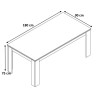 Table de salle à manger rectangulaire chêne summer Cevoria