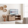 Meuble TV contemporain 126 cm chêne summer Cevoria