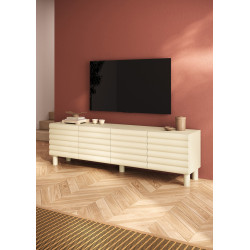 Meuble TV moderne 202 cm coloris crème Adriatic