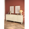 Buffet/bahut moderne 4 portes coloris crème Adriatic