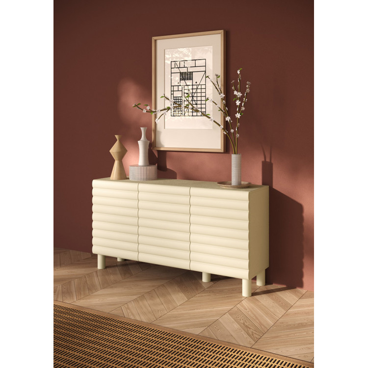 Buffet/bahut moderne 3 portes coloris crème Adriatic