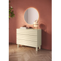Commode moderne 3 tiroirs coloris cr&egrave;me Adriatic