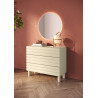 Commode moderne 3 tiroirs coloris crème Adriatic