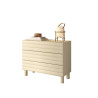 Commode moderne 3 tiroirs coloris crème Adriatic