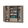 Armoire adulte contemporaine 4 portes chêne summer Eluard