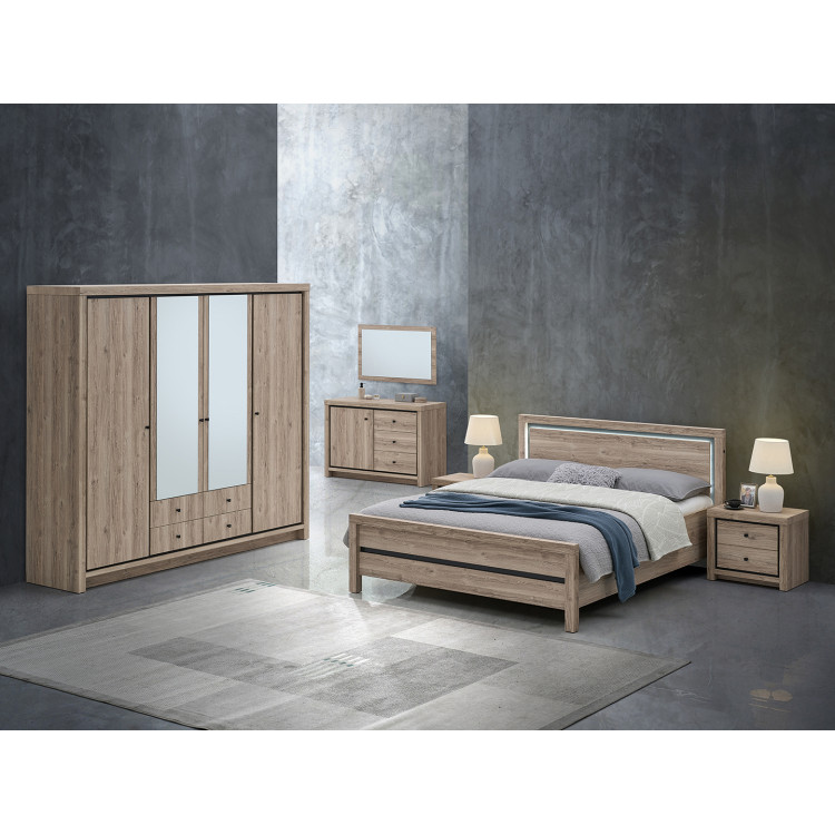 Chambre adulte complète contemporaine chêne summer Eluard
