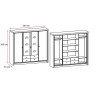 Armoire adulte contemporaine 4 portes chêne summer Eluard