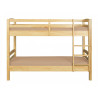 Lits superposés enfant style nature en pin massif naturel Rick
