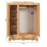 Armoire style campagne en pin massif naturel Hada
