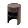 Chevet style nature en acacia massif brun Esmira