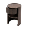 Chevet style nature en acacia massif brun Esmira