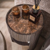 Chevet style nature en acacia massif brun Esmira