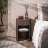 Chevet style nature en acacia massif brun Esmira