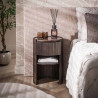 Chevet style nature en acacia massif brun Esmira
