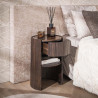 Chevet style nature en acacia massif brun Esmira