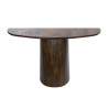 Console demi-lune moderne en bois de manguier massif Esmira