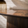Console demi-lune moderne en bois de manguier massif Esmira
